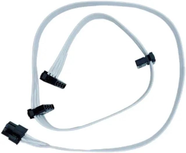 Alt view image 6 of 7 - 6Pin to 3 SATA Right Angled HDD SSD Power Cable for CORSAIR White Modular Power Supply RM750x RM850x RM750i RM850i RM1000i 18AWG
