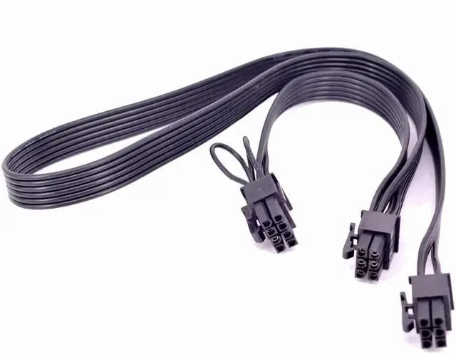 Main image of PCIe 6Pin to 6Pin+8Pin(6+2Pin) GPU Power Cable 60CM 18AWG For CoolerMaster V850 V1000 V1300 PLATINUM Full-Modular Power Supply