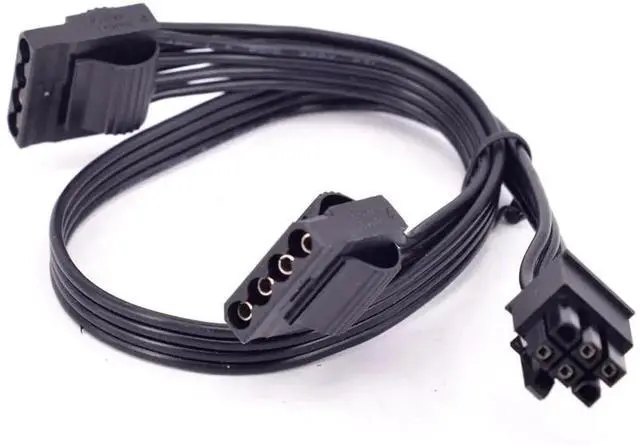 Main image of PCIe 6Pin to Dual 4Pin IDE Power Supply Cable for Seasonic KM3 Series X-750 X-850 SS-1050XP3 SS-1200XP3 M12II Evo Series 520 620 650 750 850 Snow Silent 750 1050 FOCUS PLUS Gold SSR-850FX/750FX