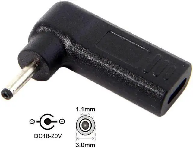 Alt view image 3 of 5 - PD Adapter TYPE C USB-C to DC Tip 3.0x1.1mm Power Adapter Converter for Acer Aspire S3 S5 S7 Iconia Tab W500 W700 Samsung Series 5 9 Ultrabook Asus Zenbook UX21 UX21E UX31 Transformer Book T200 T200T