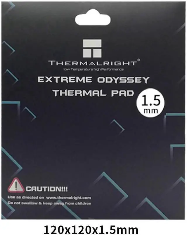 Alt view image 2 of 6 - Extreme Odyssey Thermal Pad 12.8 W/mK Non Conductive Heat Resistance High Temperature Resistance Suitable for Desktop Laptop Heatsink/GPU/CPU/LED Cooler 120x120x1.5mm