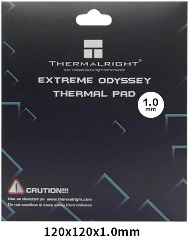 Alt view image 2 of 5 - Extreme Odyssey Thermal Pad 12.8 W/mK Non Conductive Heat Resistance High Temperature Resistance Suitable for Desktop Laptop Heatsink/GPU/CPU/LED Cooler 120x120x1.0mm