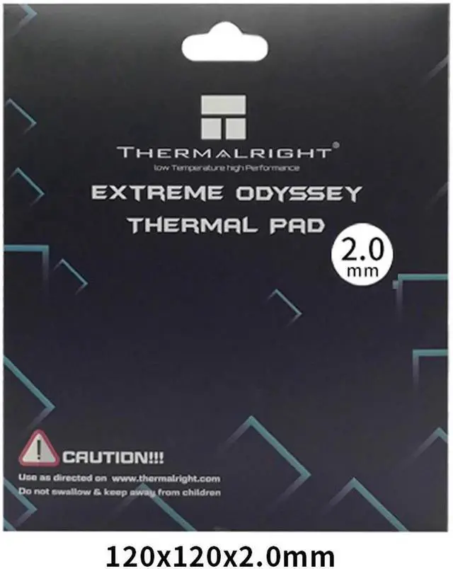 Alt view image 2 of 7 - Extreme Odyssey Thermal Pad 12.8 W/mK Non Conductive Heat Resistance High Temperature Resistance Suitable for Desktop Laptop Heatsink/GPU/CPU/LED Cooler 120x120x2.0mm