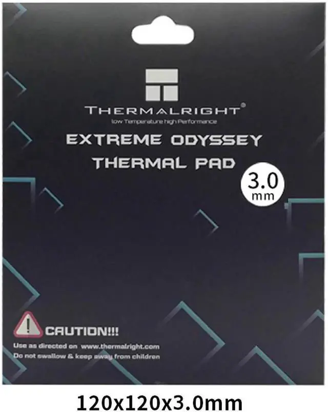 Alt view image 2 of 6 - Extreme Odyssey Thermal Pad 12.8 W/mK Non Conductive Heat Resistance High Temperature Resistance Suitable for Desktop Laptop Heatsink/GPU/CPU/LED Cooler 120x120x3.0mm