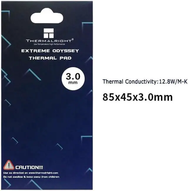 Alt view image 4 of 7 - Extreme Odyssey Thermal Pad 12.8 W/mK Non Conductive Heat Resistance High Temperature Resistance Silicone Thermal Pads for Laptop Heatsink/GPU/CPU/LED Cooler 85x45x3.0mm