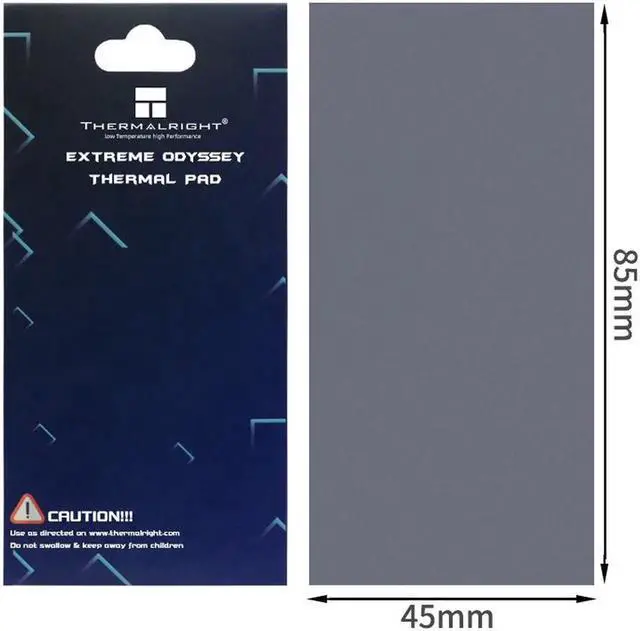 Alt view image 5 of 6 - Extreme Odyssey Thermal Pad 12.8 W/mK Non Conductive Heat Resistance High Temperature Resistance Silicone Thermal Pads for Laptop Heatsink/GPU/CPU/LED Cooler 85x45x1.0mm