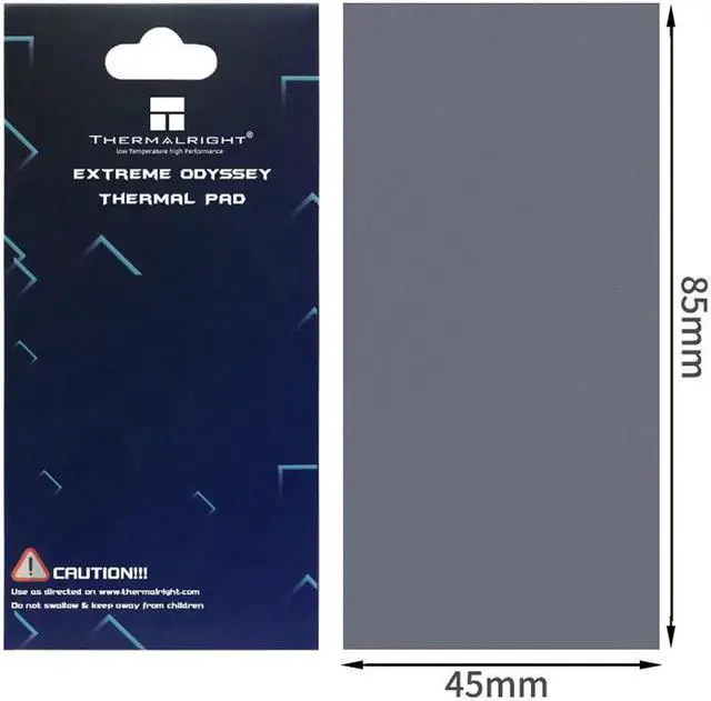 Alt view image 4 of 6 - Extreme Odyssey Thermal Pad 12.8 W/mK Non Conductive Heat Resistance High Temperature Resistance Silicone Thermal Pads for Laptop Heatsink/GPU/CPU/LED Cooler 85x45x1.5mm