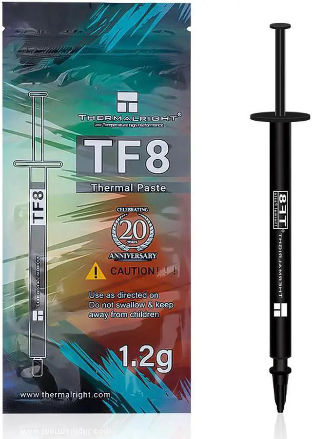 Alt view image 4 of 6 - New Packaging TF8 Carbon Based Heatsink Paste 13.8 W/mK High Performance Thermal Compound Paste for Desktop Laptop Heatsink/GPU/CPU/LED Cooler Material 1.2g with Tool