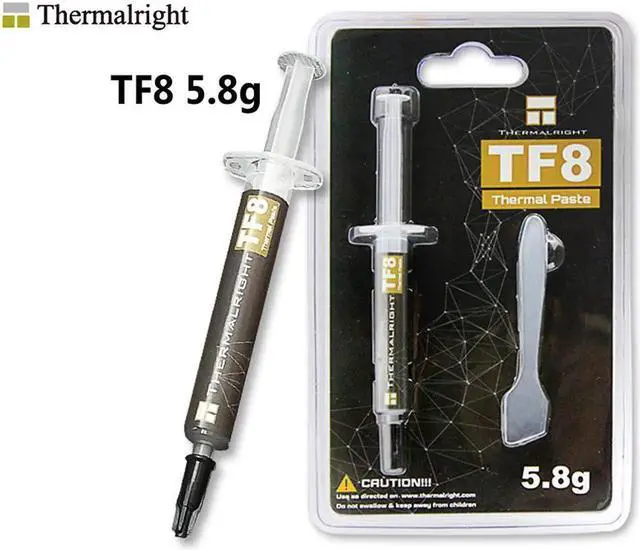 Alt view image 6 of 6 - New Packaging TF8 Carbon Based Heatsink Paste 13.8 W/mK High Performance Thermal Compound Paste for Desktop Laptop Heatsink/GPU/CPU/LED Cooler Material 5.8g with Tool