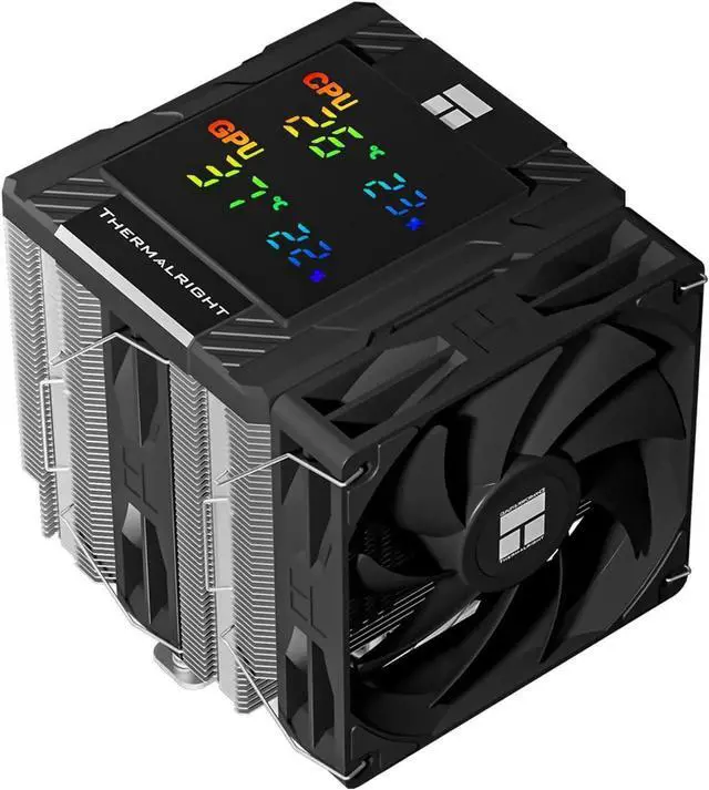 Alt view image 2 of 7 - Peerless Assassin 120 Digital CPU Air Cooler -Temperature Display | 6 Heat Pipes | 1850RPM PWM 120mm Fans, for Intel 1851/1700, AMD AM4/AM5