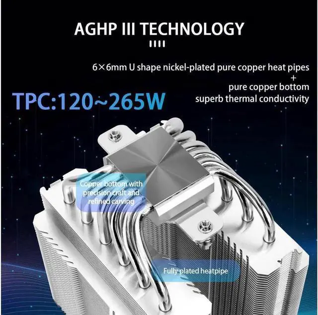 Alt view image 2 of 5 - Peerless Assassin 120 SE ARGB CPU Air Cooler, 6 Heat Pipes Cpu cooler, Dual 120mm TL-C12C-S PWM Fan, Aluminium Heatsink Cover, AGHP Technology, for AMD AM4 AM5/Intel 1150/1151/1200/1700