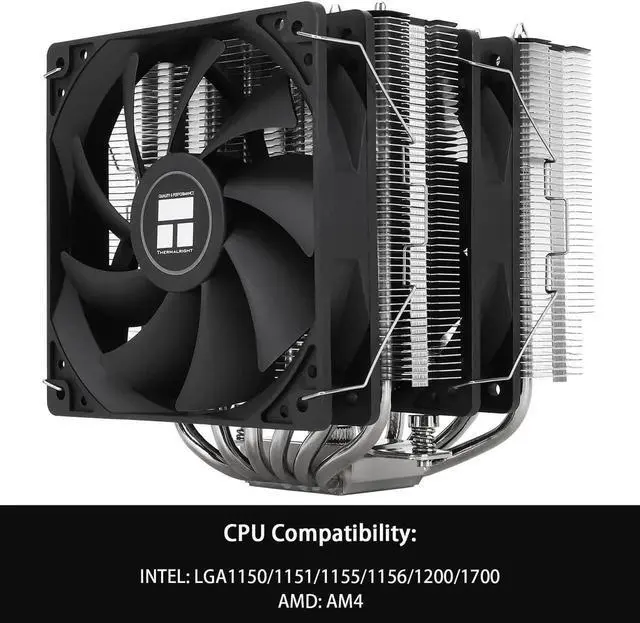 Alt view image 2 of 6 - Peerless Assassin 120 SE CPU Air Cooler, PA120 SE, 6 Heat Pipes Cpu cooler,Dual 120mm TL-C12C PWM Fan, Aluminium Heatsink Cover, AGHP Technology, for AMD AM4 AM5/Intel 1700/1150/1151/1155