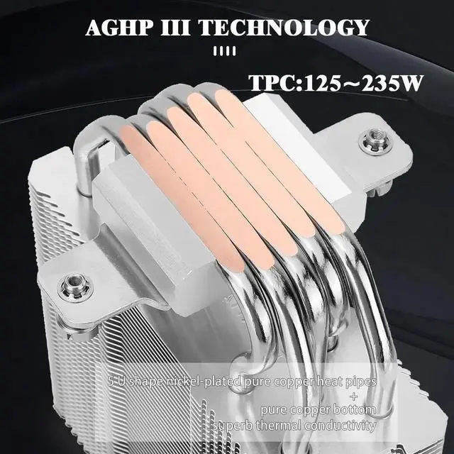 Alt view image 2 of 5 - Assassin King 120 SE CPU Air Cooler, AK120 SE, 5 Heatpipes, AGHP technology TL-C12C PWM Quiet Fan CPU Cooler With S-FDB Bearing, for AMD AM4 AM5/Intel 1150/1151/1200/1700, PC Cooler
