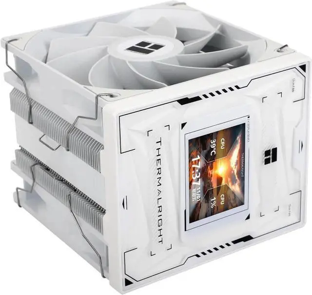 Alt view image 4 of 7 - Burst Assassin 120 Vision CPU Air Cooler - IPS 2.4-inch Square Rotatable Display, 120mm Forward and Reverse Fan Design, Support Intel LGA1700/1150/1151/1200/1851, AMD AM4/AM5 White