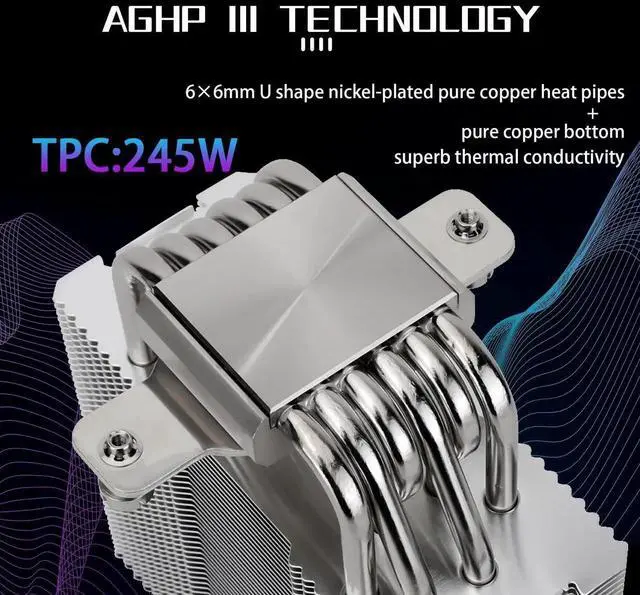 Alt view image 2 of 6 - Burst Assassin 120 ARGB CPU Air Cooler, 6 Heat Pipes, AGHP technology, TL-C12CG-S PWM Quiet Fan CPU Cooler With S-FDB Bearing, For AMD AM4 AM5/Intel 1150/1151/1155/1200/1700, PC Cooler