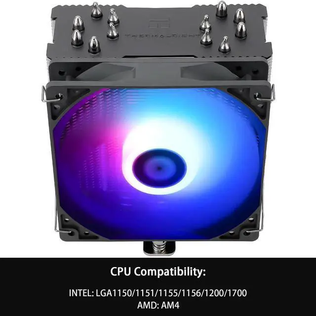 Alt view image 3 of 6 - Burst Assassin 120 ARGB CPU Air Cooler, 6 Heat Pipes, AGHP technology, TL-C12CG-S PWM Quiet Fan CPU Cooler With S-FDB Bearing, For AMD AM4 AM5/Intel 1150/1151/1155/1200/1700, PC Cooler