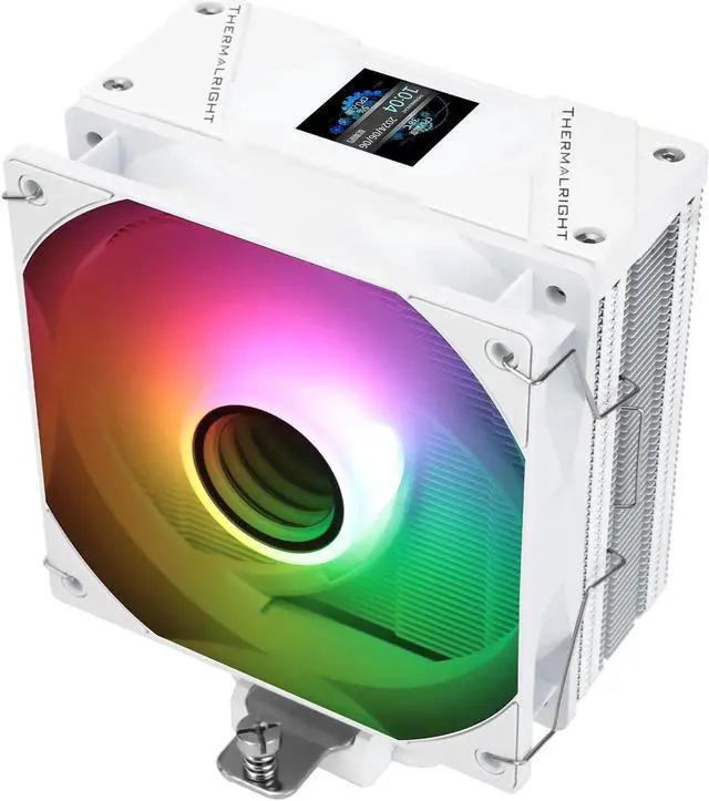 Main image of Assassin Spirit 120 Vision ARGB CPU Air Cooler with 1.54in IPS Display, 120mm PWM Fan, Support Intel lga1700/1150/1151/1200, AMD AM4/AM5 White