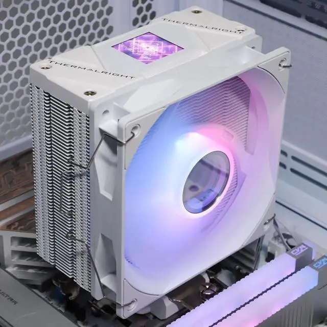 Alt view image 2 of 7 - Assassin Spirit 120 Vision ARGB CPU Air Cooler with 1.54in IPS Display, 120mm PWM Fan, Support Intel lga1700/1150/1151/1200, AMD AM4/AM5 White