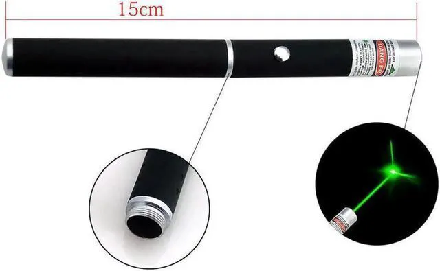 Alt view image 5 of 5 - Military High Power 5mW 532nm Green Laser Pointer Pen Visible Beam Light Lazer