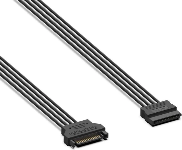 Alt view image 3 of 6 - 3 Pack SATA Power Extension Cable 3Pack 15 Pin SATA Male to Female Extender Power Adapter Cable for Serial ATA Hard Drives, SATA HDD, SSD, CD Driver, CD Writer, CD ROM Drives 18 Inch(50cm)
