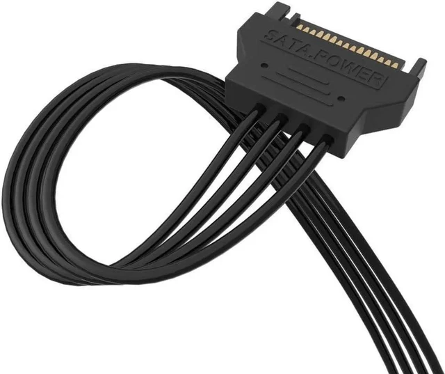Alt view image 4 of 6 - 3 Pack SATA Power Extension Cable 3Pack 15 Pin SATA Male to Female Extender Power Adapter Cable for Serial ATA Hard Drives, SATA HDD, SSD, CD Driver, CD Writer, CD ROM Drives 18 Inch(50cm)