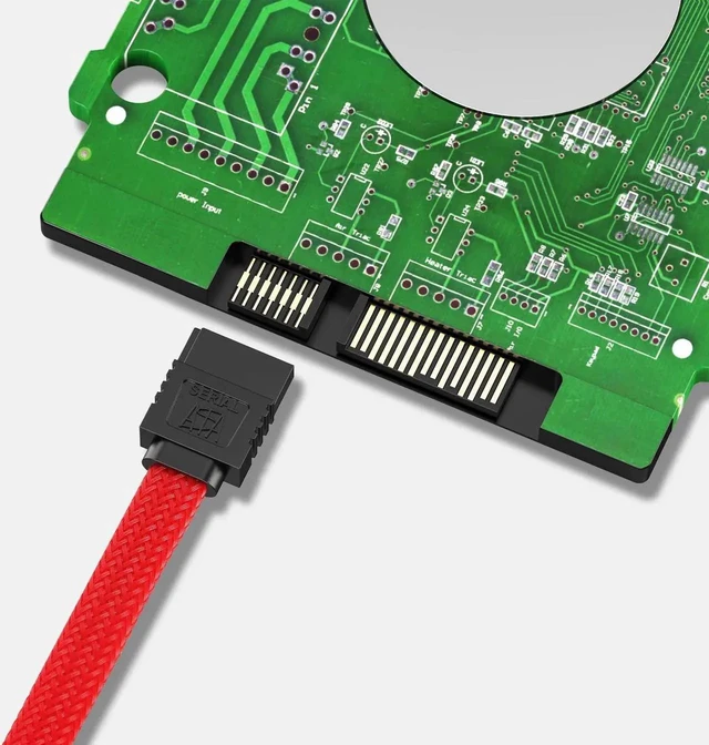 Alt view image 4 of 7 - 3PACK SATA Cable III 3 Pack 90 Degree Straight to Right Angle 6Gbps HDD SDD SATA Data Cable with Locking Latch 50cm 18 Inch for SATA HDD, SSD, CD Driver, CD Writer, Red