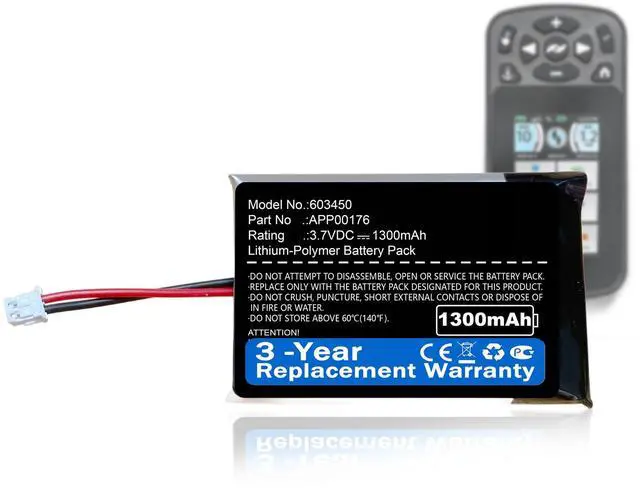 Main image of 1300mAh Battery fits Minn Kota iPilot Link Remote BT, Fix Your Remote, APP00176, 2390710 Battery Ni-MH