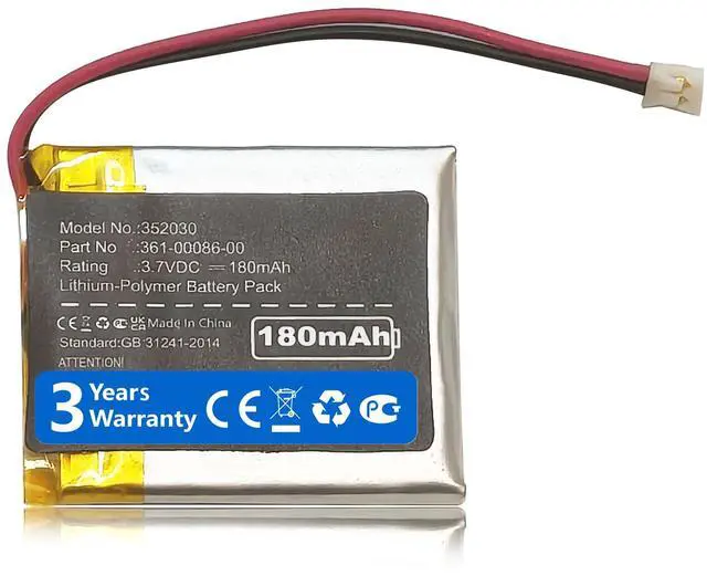 Main image of 361-00086-00 Battery Compatible with GARMIN Vivoactive 4 Forerunner 630 235 225 220 645 745 735XT Approach G10 S20 Fenix Chronos Instinct 35 235 735 245v3m 361-00072-10 361-00086-10 361-00072-00 NiMH