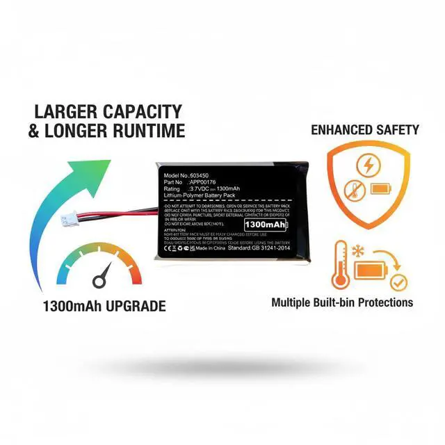 Alt view image 5 of 7 - 1300mAh Battery fits Minn Kota iPilot Link Remote BT, Fix Your Remote, APP00176, 2390710 Battery Ni-MH