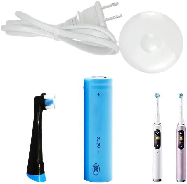 Main image of Complete Repair Kit for Oral-B iO Series 7 8 9: 1250mAh Replacement Battery + Inductive Charging Base + 1x Bonus iO Brush Head | Full Power Restoration Set, NiMH