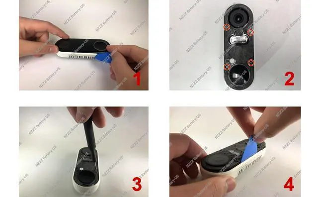 Alt view image 2 of 5 - 2Pcs NC5100US Battery for Nest Hello NC5100US C1241290 Vido Doorbell Wired Replacement Batterien with Repair Tool Kits NiMH