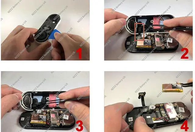 Alt view image 3 of 5 - 2Pcs NC5100US Battery for Nest Hello NC5100US C1241290 Vido Doorbell Wired Replacement Batterien with Repair Tool Kits NiMH
