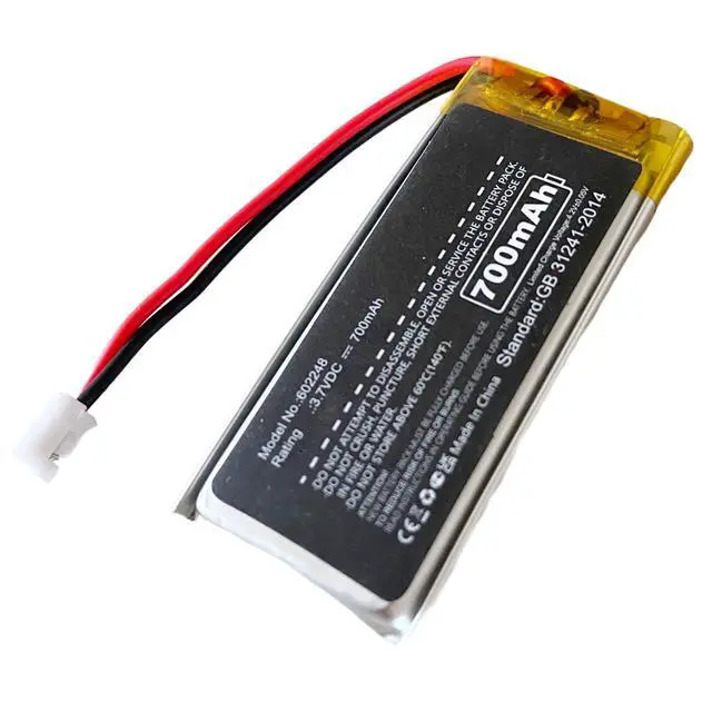 Alt view image 3 of 5 - Nzzz 700mAh 3.7V 602248 Battery with 2 Wires JST PH2.0mm Connector 602248 High Temperature Resistant Battery for Speaker and Wireless Device NiMH