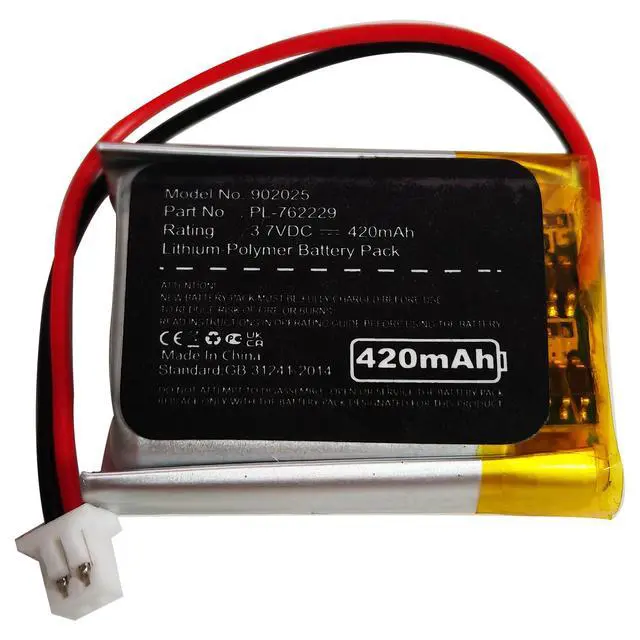 Alt view image 3 of 6 - 420mAh PL-762229 Battery fits Educator ET-300 Transmitter ET-302 Transmitter Dog Collar ET-300-L Transmitter ET-300TS/ET-302/ET-302-L/ET-402 Receiver ET-300-L PL-762229 V2015-E05 NiMH