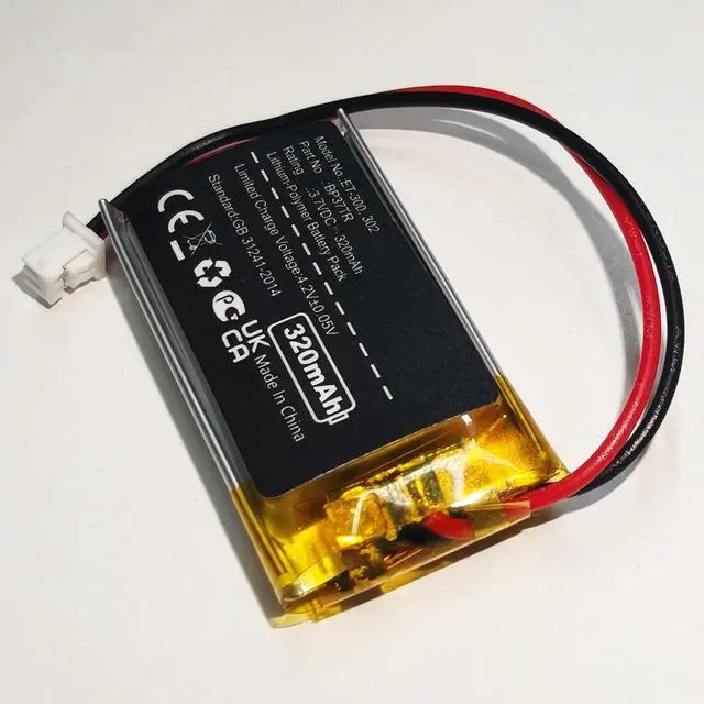 Alt view image 2 of 6 - 320mAh BP37TR Battery Replacement for Educator ET-300/302(Incl. -L)/400/402, EZ-900/902-904, PE-900-903, RX-090 Receiver & ET-300/ME-300/300TS Transmitter, PL-711828 BL-100 BP-504 NiMH