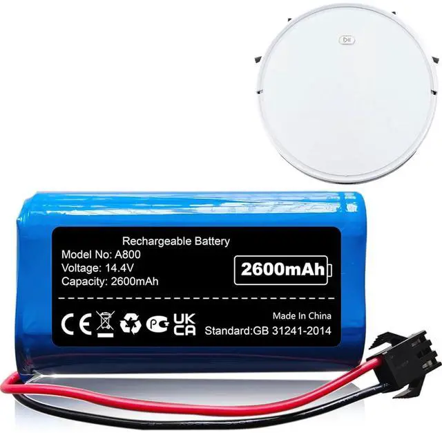 Main image of 14.4V 2600mAh H18650CH-4S1P SUN-INTE-273 Battery fits Goovi D380, BG600 MAX, Ionvac SmartClean 2000, Denkee DK600/X500 - Fits CMICR18650F8M7-4S1P SUN-INTE-172 Robotic Vacuum G10 G20 G30 Hybrid NiMH