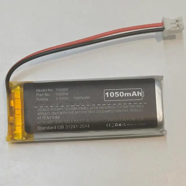 Alt view image 2 of 4 - 3.7V 102050 Battery with 2 Wires JST PH2.0mm Connector 102050 High Temperature Resistant Battery for Speaker and Wireless Device NiMH
