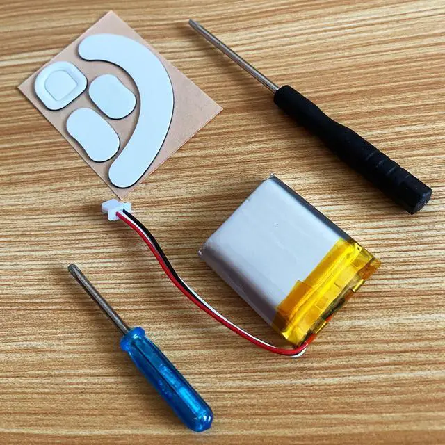 Alt view image 4 of 6 - 520mAh High-Capacity Battery Compatible with Razer DeathAdder V3 Pro Gaming Mouse, Includes Mouse Skates and Tools NiMH