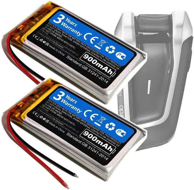 Main image of 2Pcs 900mAh BAT00007 Battery Compatible with Cardo Packtalk Duo, Scala Rider Packtalk, SRPT0102 Battery Ni-MH