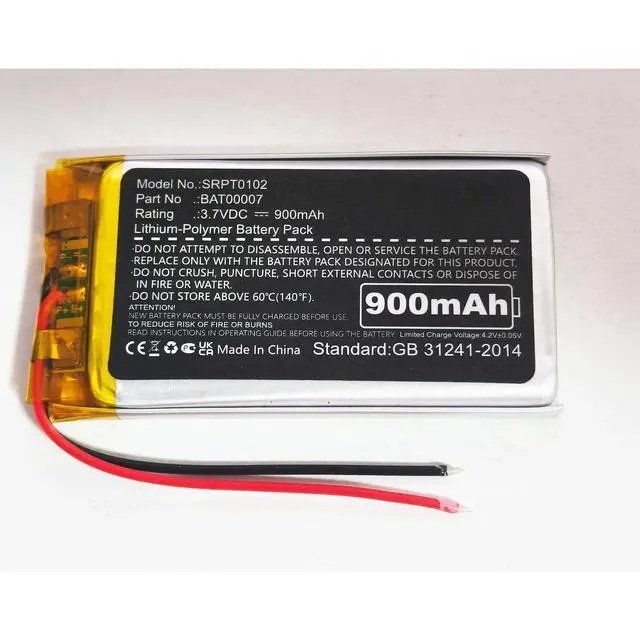 Alt view image 4 of 5 - 2Pcs 900mAh BAT00007 Battery Compatible with Cardo Packtalk Duo, Scala Rider Packtalk, SRPT0102 Battery Ni-MH