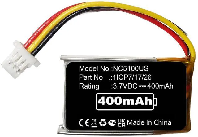Alt view image 5 of 5 - 2Pcs NC5100US Battery for Nest Hello NC5100US C1241290 Vido Doorbell Wired Replacement Batterien with Repair Tool Kits NiMH