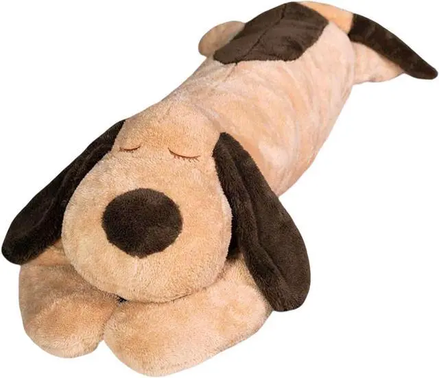 Main image of 45" Long Dog Plush Pillow, FIAEUGZKM Large Dog Stuffed Animal Body Pillow, Soft Hugging Stuffy Toy Cuddly Sofa Cushion Birthday Gift Decoration Plushy for Girls Kids Teens Adults (Brown, 115cm/3.77ft)