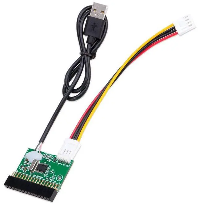 Main image of 1Pcs 1.44MB 3.5" Floppy Drive Connector 34 PIN 34P to USB Cable Adapter PCB Board with Power Cable