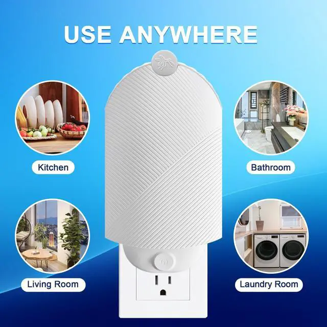Alt view image 6 of 7 - Flying Insect Trap (1 Starter & 3 Refill Cartridges), Plug-in Fly Trap for Home, Kitchen, Living Room UV Light Indoor Bug Catcher for Gnats, Fruit Flies, Mosquitoes, and Moths