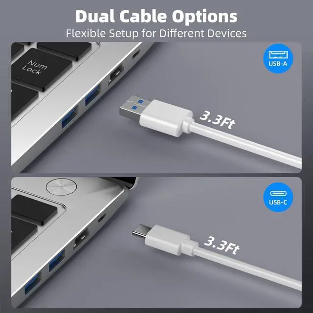 Alt view image 5 of 6 - Powered USB Hub 10Gbps, 10 Port USB 3.2 Gen 2 Hub with 7 USB 3.2 Data Ports, 3 Fast Charging Ports, 36W Power Adapter, Type A and Type C Cable, Aluminum USB Hub for Laptop, Mac, PC