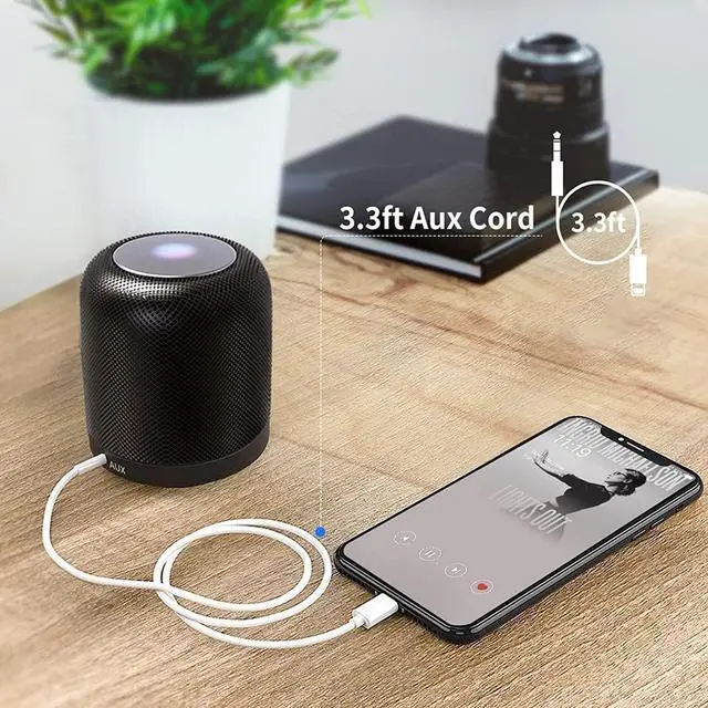 Alt view image 5 of 6 - Aux Cord for iPhone, 2 Pack Lightning to 3.5mm Cable, 3.3FT