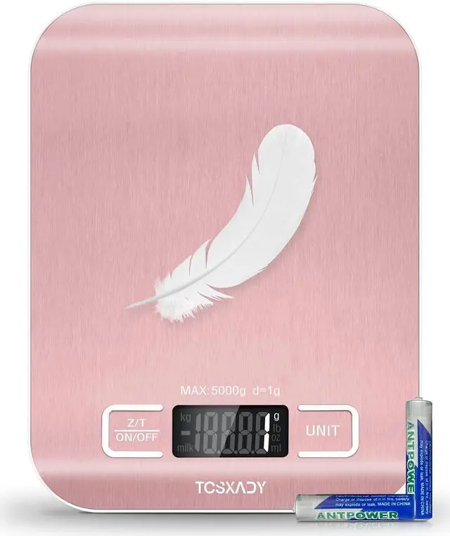 Main image of Food Scale, 11lb Digital Kitchen Scale with 6 Units LCD Display and Tare Function,Compact Design for Baking,Healthy Cooking,Meal Prep, 304 Stainless Steel