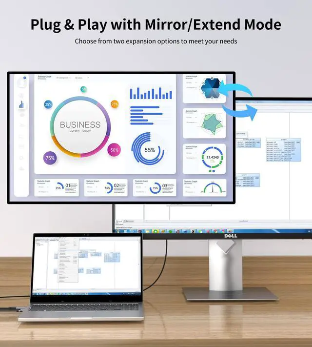 Alt view image 6 of 6 - DisplayPort to USB C Cable 4K 60Hz, 6.6ft Unidirectional DisplayPort Source to USB-C for Studio Display, Touchscreen Portable Monitor, AR Glasses Xreal Air, Rayneo, Rokid, USB-C Monitor