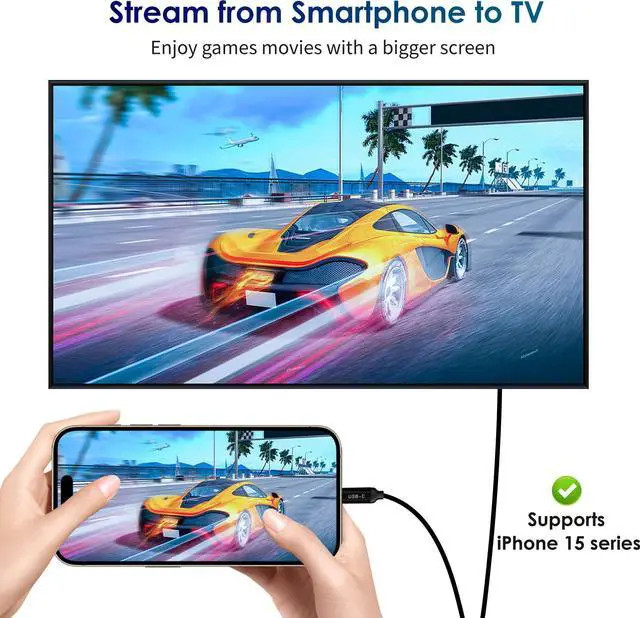 Alt view image 6 of 7 - USB c to displayport Cable USB-c to displayport Type c to displayport 1.4 USB-c to dp 8K@60Hz Thunderbolt 4 to displayport 4K 144Hz G-Sync Compatible - for iPhone15, iPad Pro (C to DP)