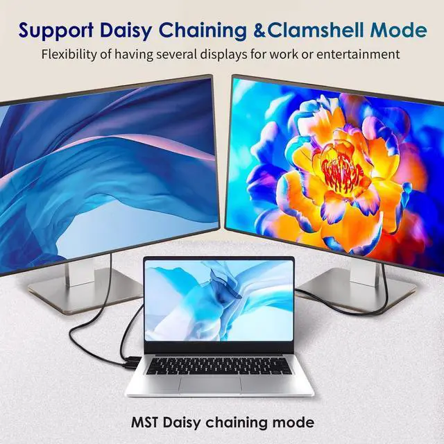 Alt view image 5 of 7 - USB c to displayport Cable USB-c to displayport Type c to displayport 1.4 USB-c to dp 8K@60Hz Thunderbolt 4 to displayport 4K 144Hz G-Sync Compatible - for iPhone15, iPad Pro (C to DP)